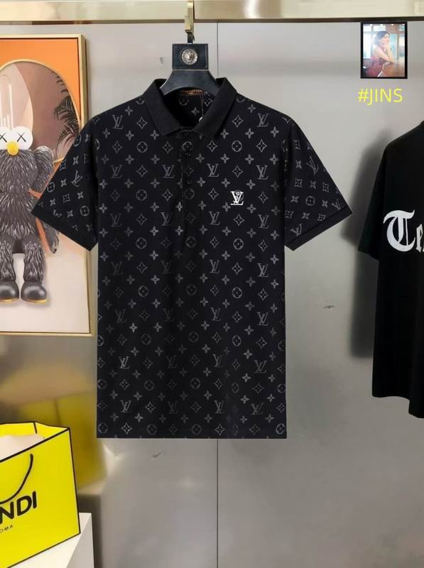 Wholesale Cheap High-quality men LV Short Sleeve Lapel Replica Designer T Shirts for Sale