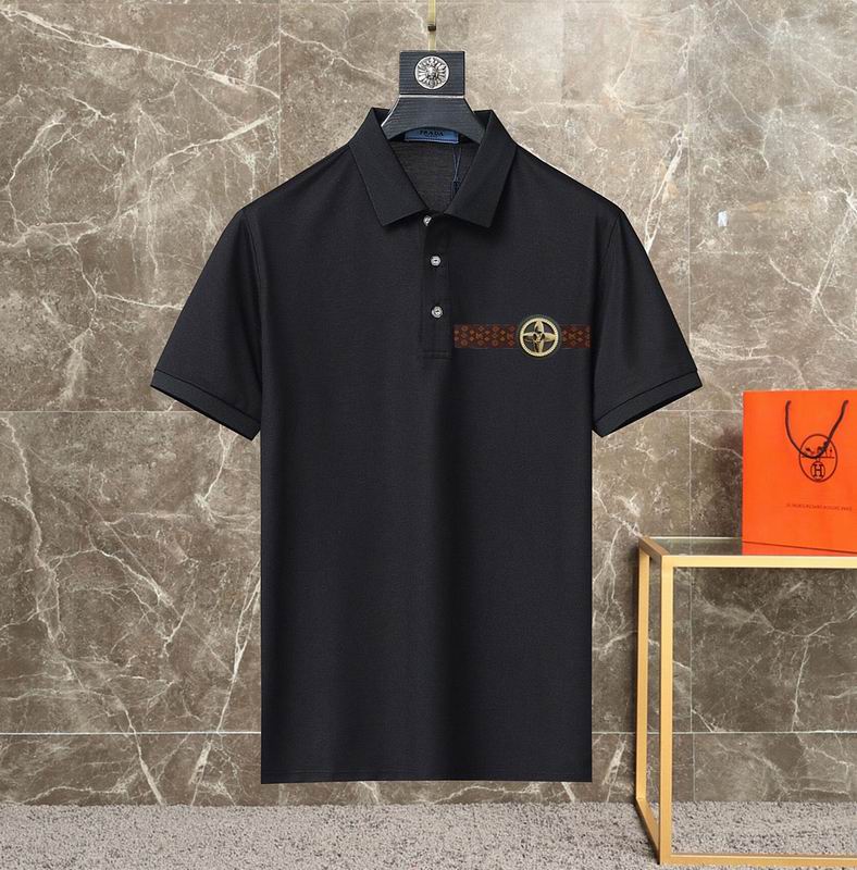 Wholesale Cheap High-quality men LV Short Sleeve Lapel Replica Designer T Shirts for Sale