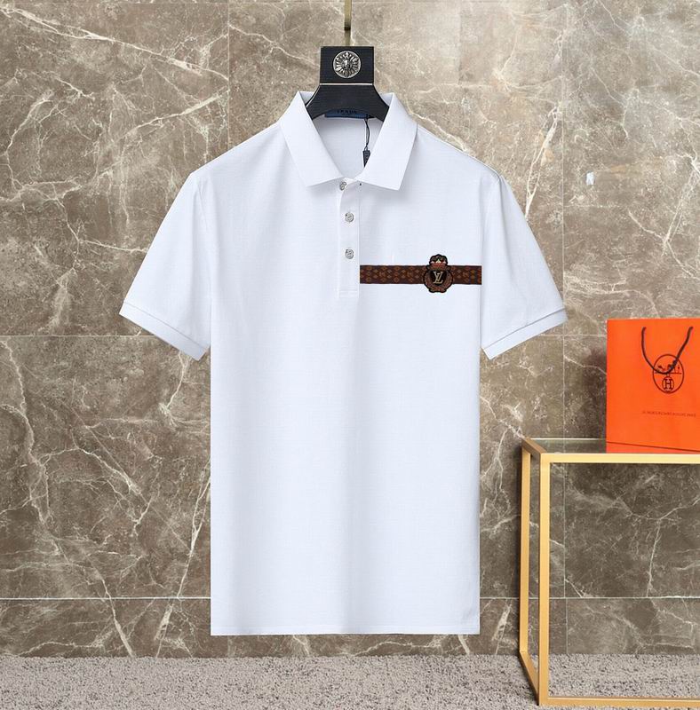 Wholesale Cheap High-quality men LV Short Sleeve Lapel Replica Designer T Shirts for Sale