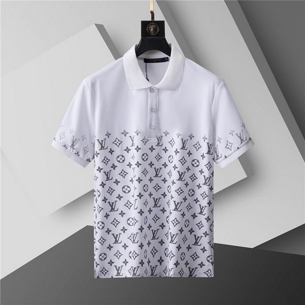 Wholesale Cheap High-quality men LV Short Sleeve Lapel Replica Designer T Shirts for Sale