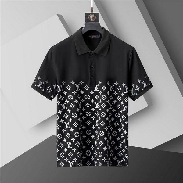 Wholesale Cheap High-quality men LV Short Sleeve Lapel Replica Designer T Shirts for Sale