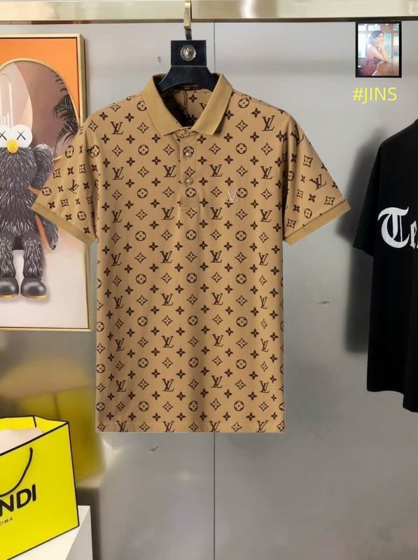 Wholesale Cheap High-quality men LV Short Sleeve Lapel Replica Designer T Shirts for Sale