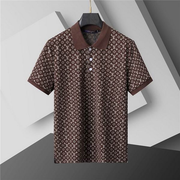 Wholesale Cheap High-quality men LV Short Sleeve Lapel Replica Designer T Shirts for Sale