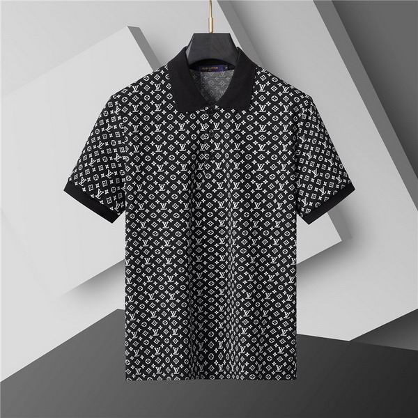 Wholesale Cheap High-quality men LV Short Sleeve Lapel Replica Designer T Shirts for Sale