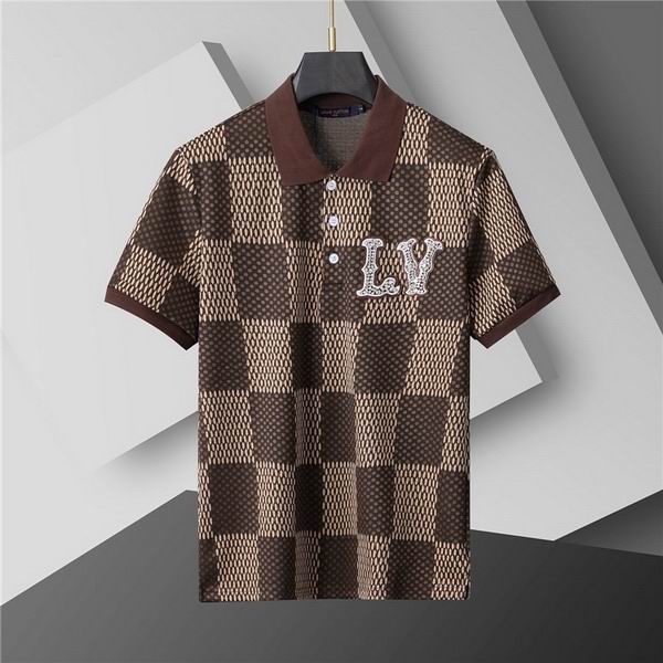 Wholesale Cheap High-quality men LV Short Sleeve Lapel Replica Designer T Shirts for Sale