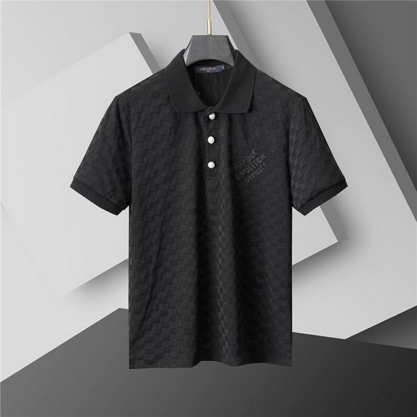 Wholesale Cheap High-quality men LV Short Sleeve Lapel Replica Designer T Shirts for Sale