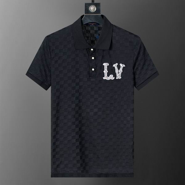 Wholesale Cheap High-quality men LV Short Sleeve Lapel Replica Designer T Shirts for Sale