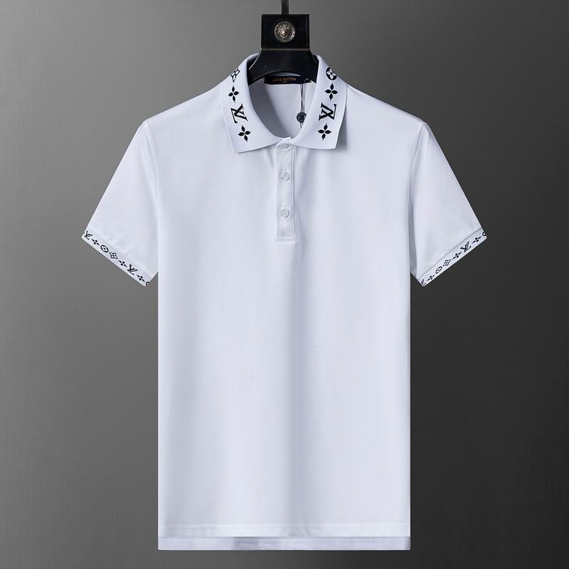 Wholesale Cheap High-quality men LV Short Sleeve Lapel Replica Designer T Shirts for Sale