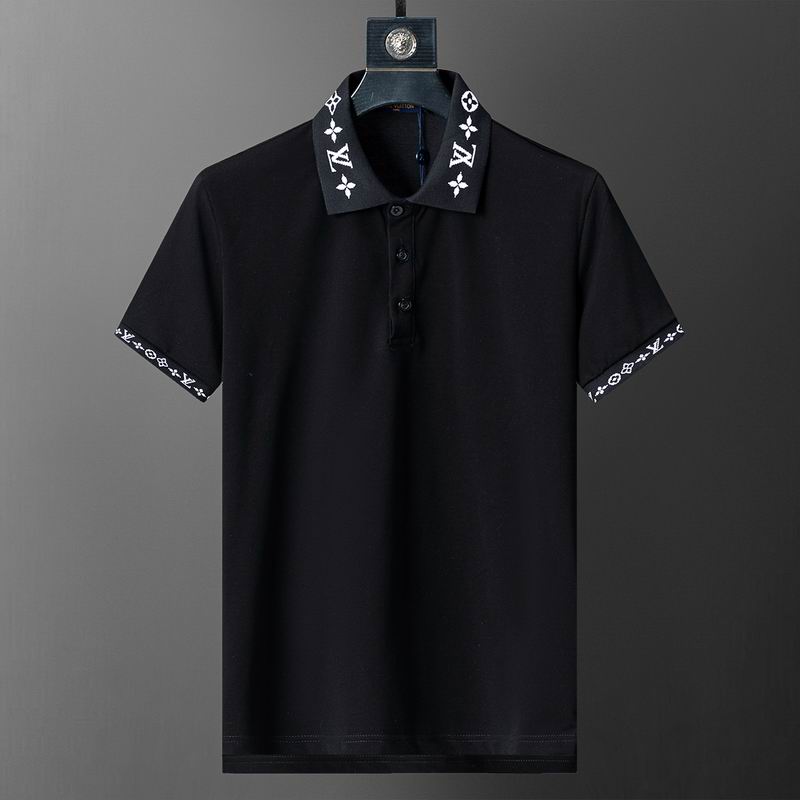Wholesale Cheap High-quality men LV Short Sleeve Lapel Replica Designer T Shirts for Sale