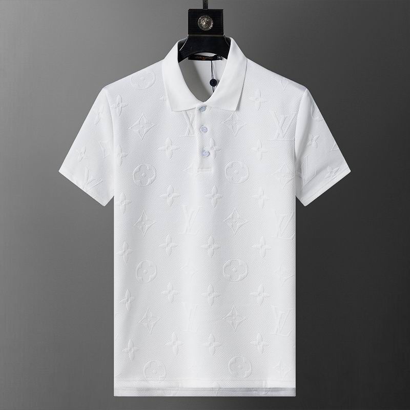 Wholesale Cheap High-quality men LV Short Sleeve Lapel Replica Designer T Shirts for Sale