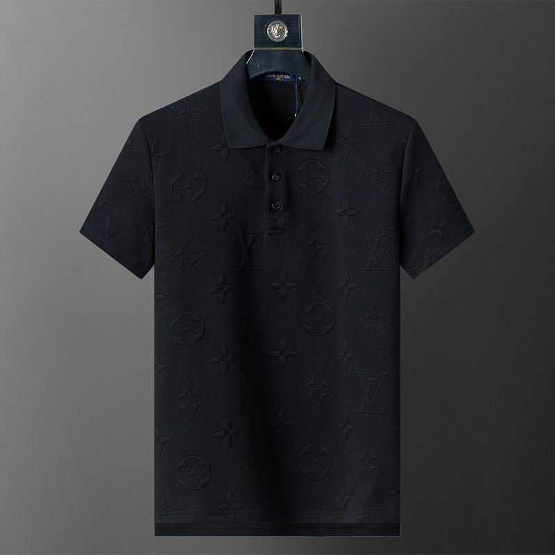 Wholesale Cheap High-quality men LV Short Sleeve Lapel Replica Designer T Shirts for Sale