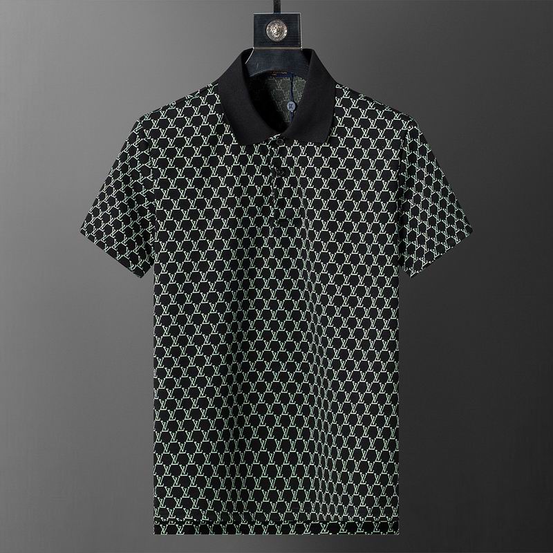 Wholesale Cheap High-quality men LV Short Sleeve Lapel Replica Designer T Shirts for Sale