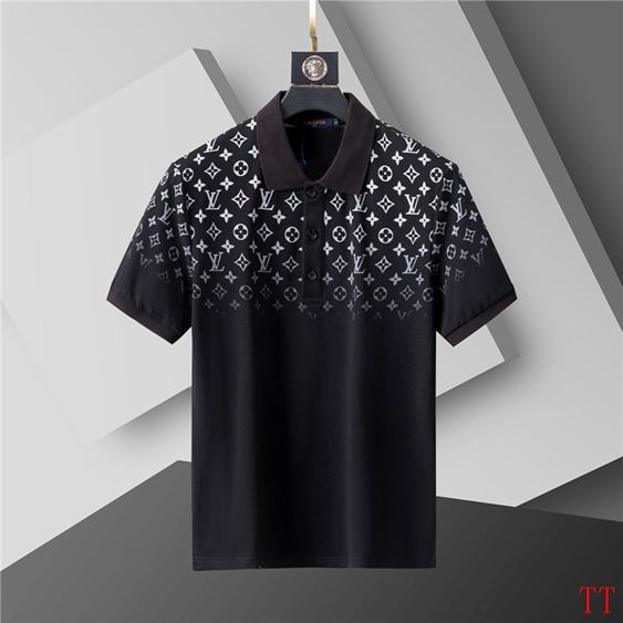 Wholesale Cheap High-quality men LV Short Sleeve Lapel Replica Designer T Shirts for Sale