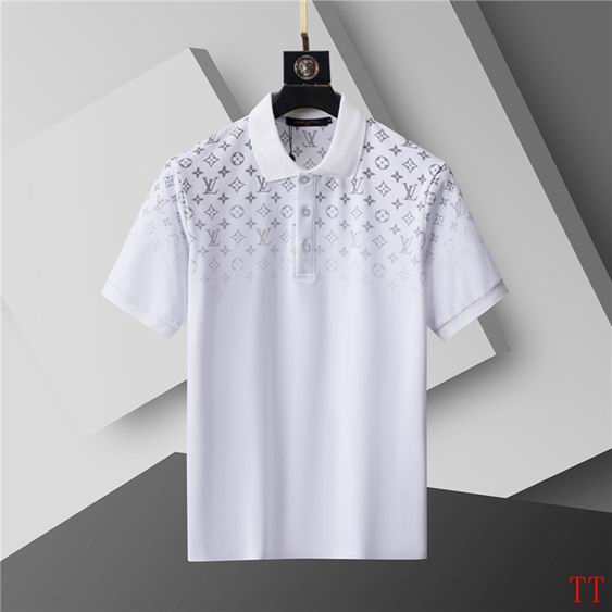Wholesale Cheap High-quality men LV Short Sleeve Lapel Replica Designer T Shirts for Sale