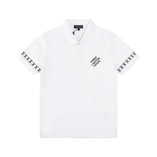 Wholesale Cheap High-quality men LV Short Sleeve Lapel Replica Designer T Shirts for Sale