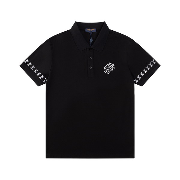 Wholesale Cheap High-quality men LV Short Sleeve Lapel Replica Designer T Shirts for Sale