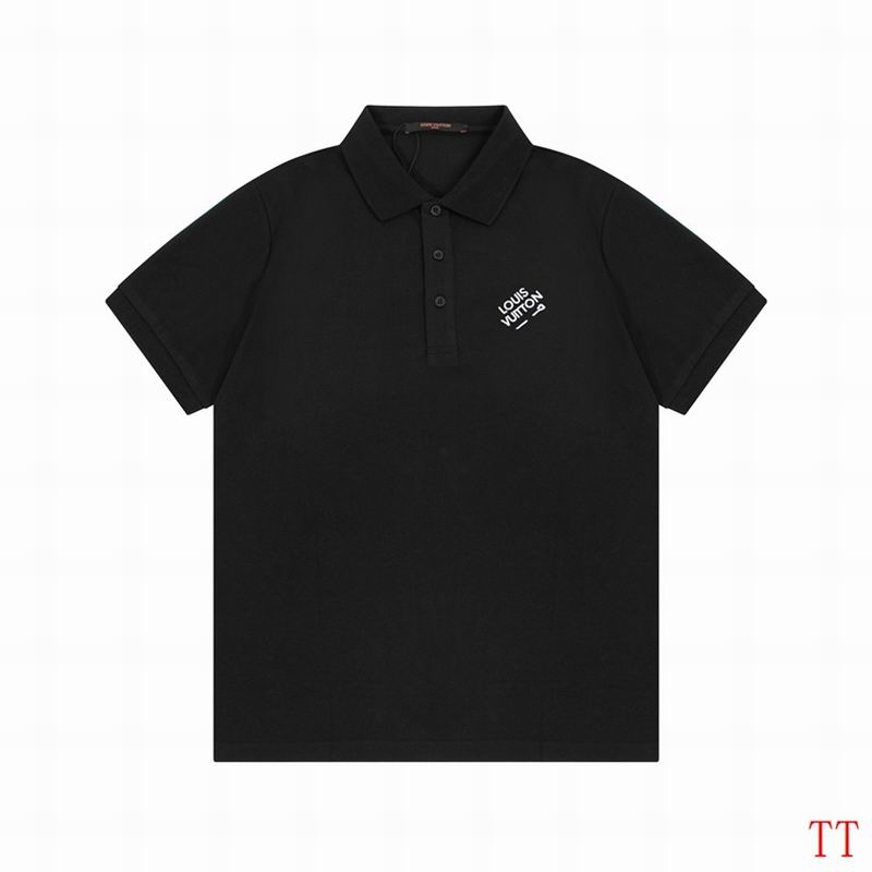 Wholesale Cheap High-quality men LV Short Sleeve Lapel Replica Designer T Shirts for Sale