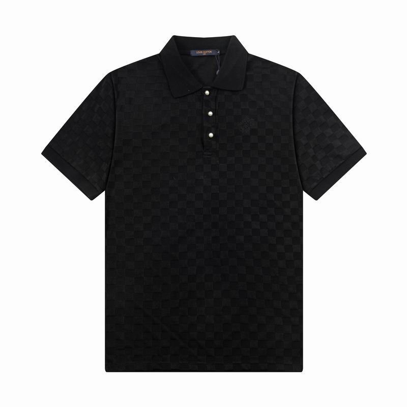 Wholesale Cheap High-quality men LV Short Sleeve Lapel Replica Designer T Shirts for Sale