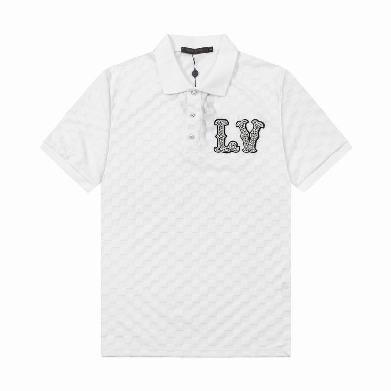 Wholesale Cheap High-quality men LV Short Sleeve Lapel Replica Designer T Shirts for Sale