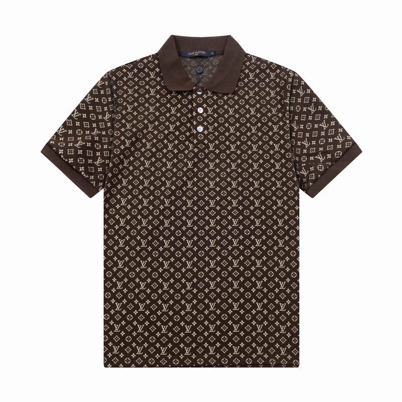 Wholesale Cheap High-quality men LV Short Sleeve Lapel Replica Designer T Shirts for Sale