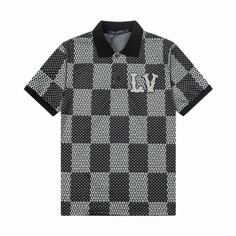 Wholesale Cheap High-quality men LV Short Sleeve Lapel Replica Designer T Shirts for Sale