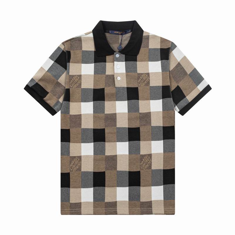 Wholesale Cheap High-quality men LV Short Sleeve Lapel Replica Designer T Shirts for Sale