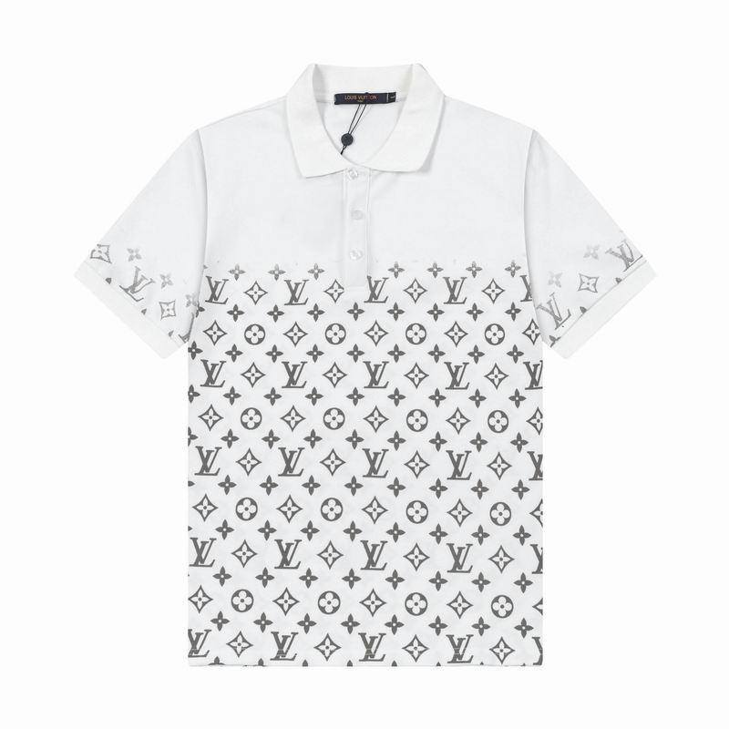 Wholesale Cheap High-quality men LV Short Sleeve Lapel Replica Designer T Shirts for Sale