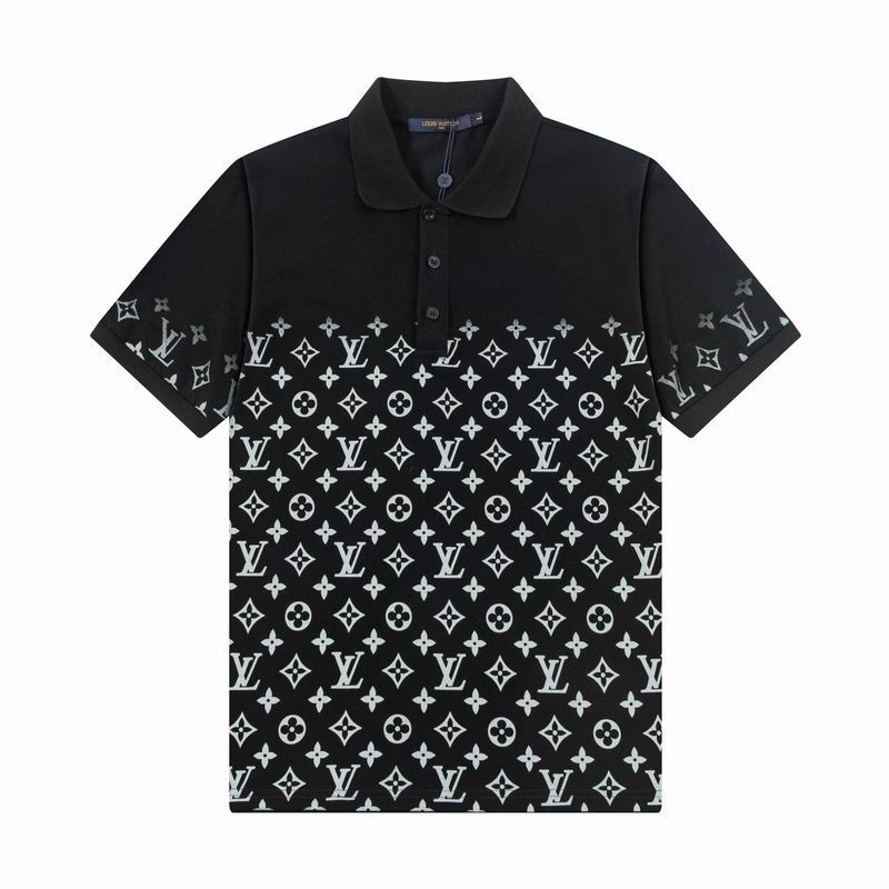 Wholesale Cheap High-quality men LV Short Sleeve Lapel Replica Designer T Shirts for Sale