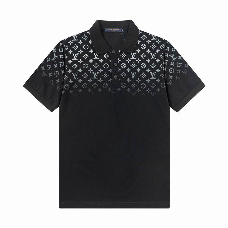 Wholesale Cheap High-quality men LV Short Sleeve Lapel Replica Designer T Shirts for Sale