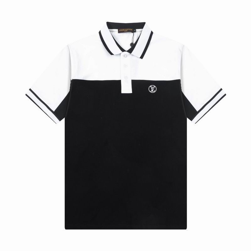 Wholesale Cheap High-quality men LV Short Sleeve Lapel Replica Designer T Shirts for Sale