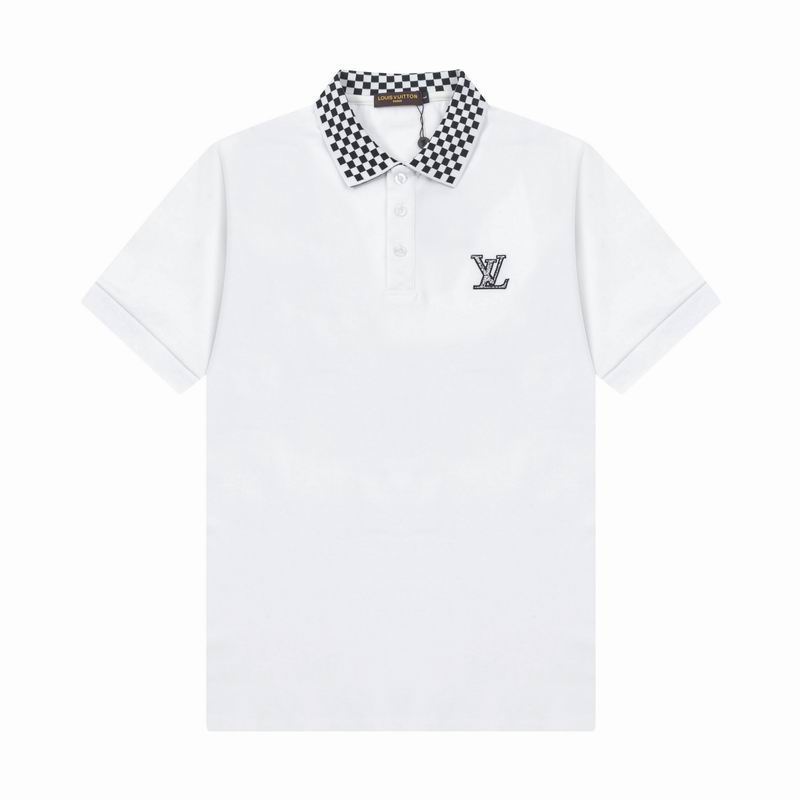 Wholesale Cheap High-quality men LV Short Sleeve Lapel Replica Designer T Shirts for Sale