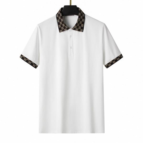 Wholesale Cheap High-quality men LV Short Sleeve Lapel Replica Designer T Shirts for Sale