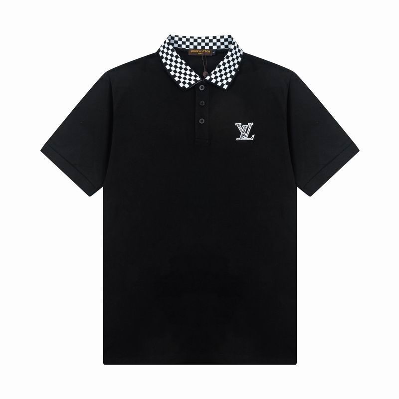 Wholesale Cheap High-quality men LV Short Sleeve Lapel Replica Designer T Shirts for Sale
