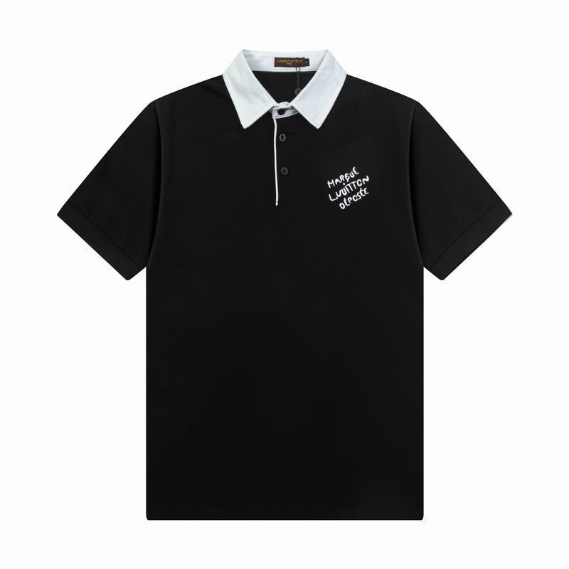 Wholesale Cheap High-quality men LV Short Sleeve Lapel Replica Designer T Shirts for Sale