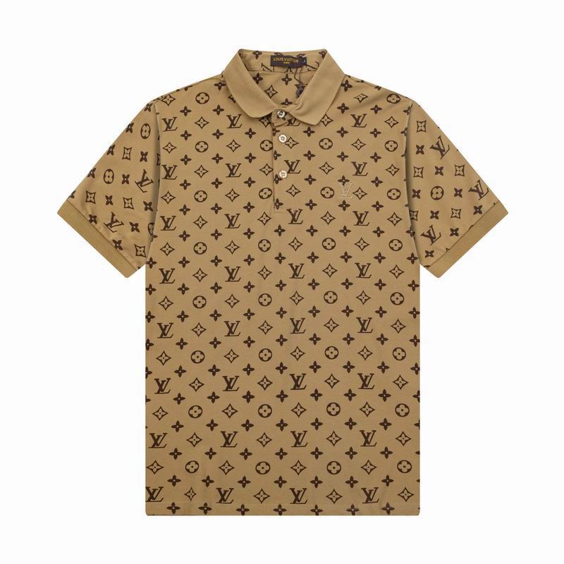 Wholesale Cheap High-quality men LV Short Sleeve Lapel Replica Designer T Shirts for Sale