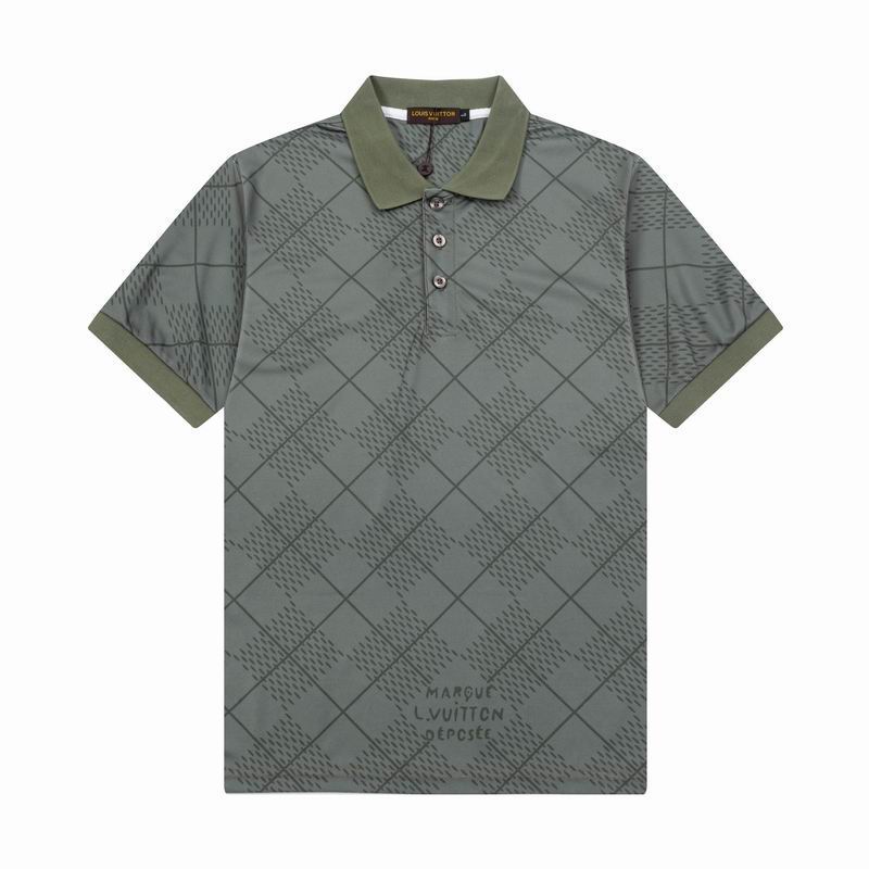 Wholesale Cheap High-quality men LV Short Sleeve Lapel Replica Designer T Shirts for Sale