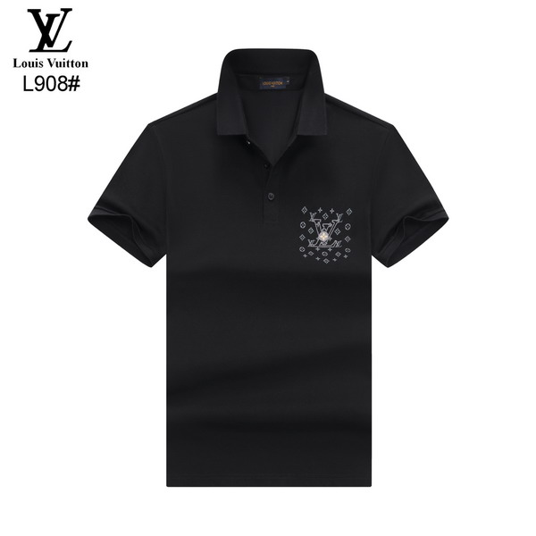 Wholesale Cheap High-quality men LV Short Sleeve Lapel Replica Designer T Shirts for Sale