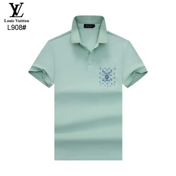 Wholesale Cheap High-quality men LV Short Sleeve Lapel Replica Designer T Shirts for Sale