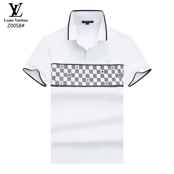 Wholesale Cheap High-quality men LV Short Sleeve Lapel Replica Designer T Shirts for Sale