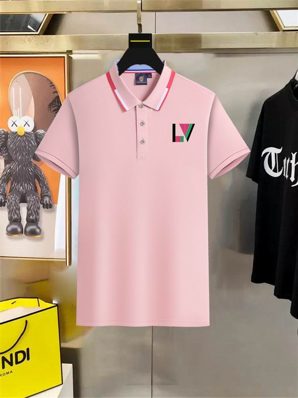 Wholesale High-quality Cheap LV Short Sleeve Lapel men's T-Shirts for sale
