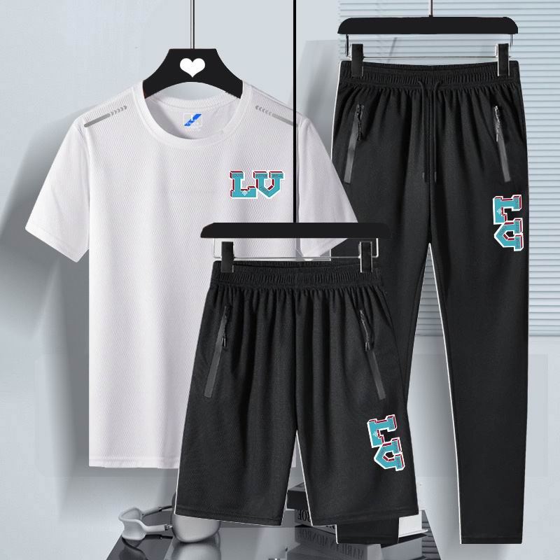 Wholesale High-quality LV Short Sleeve Replica Designer Tracksuits for sale