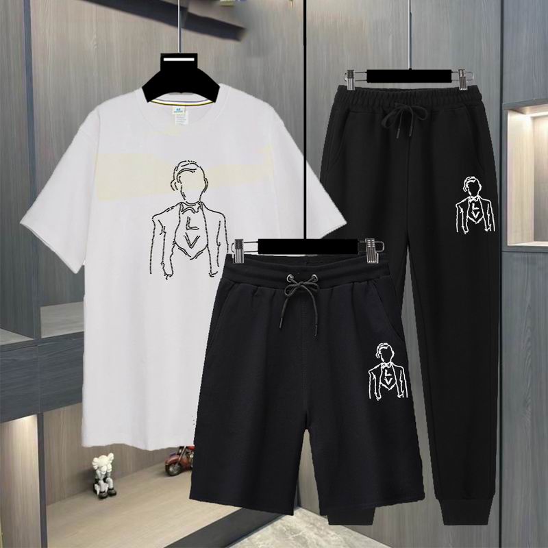 Wholesale High-quality LV Short Sleeve Replica Designer Tracksuits for sale