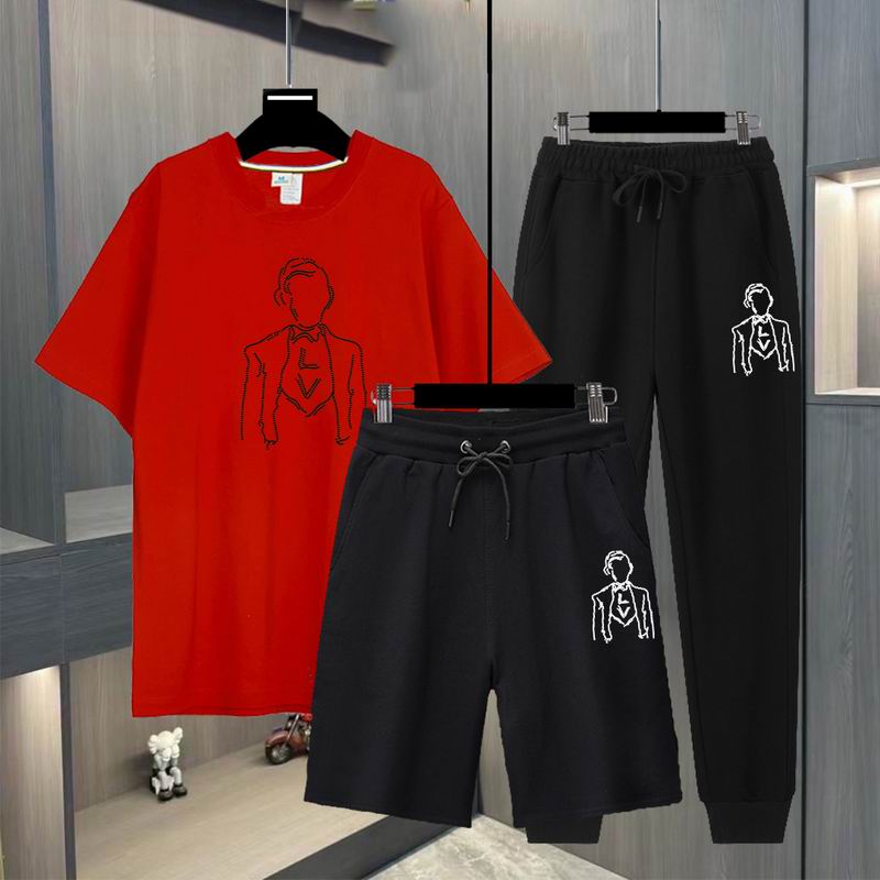 Wholesale High-quality LV Short Sleeve Replica Designer Tracksuits for sale