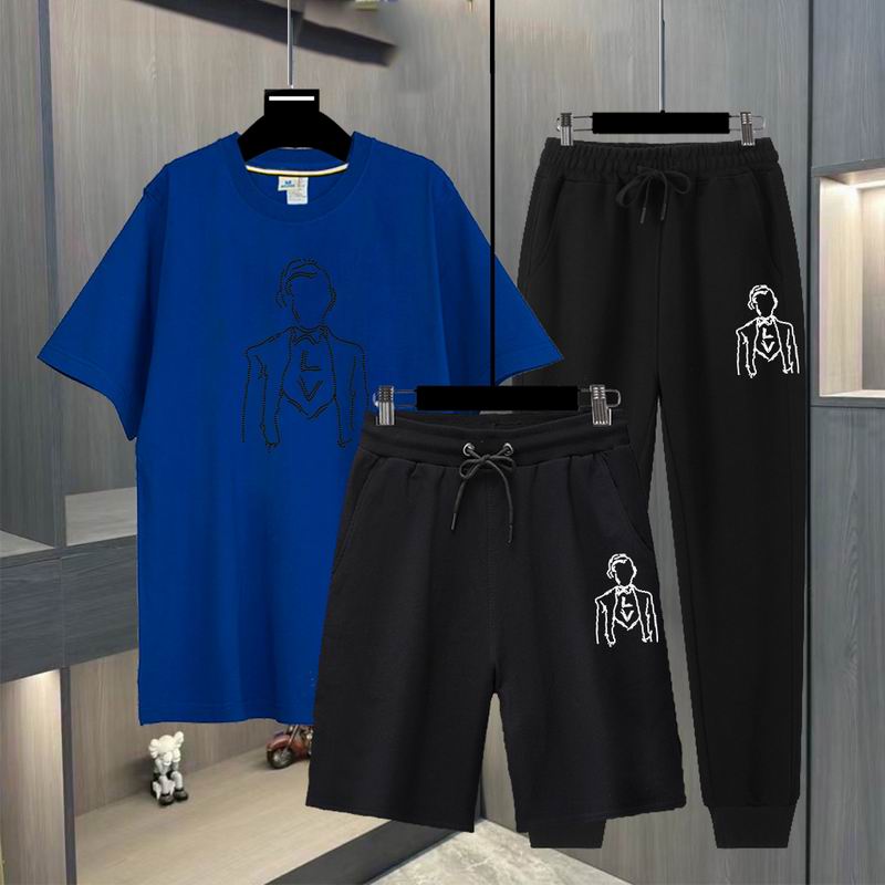 Wholesale High-quality LV Short Sleeve Replica Designer Tracksuits for sale