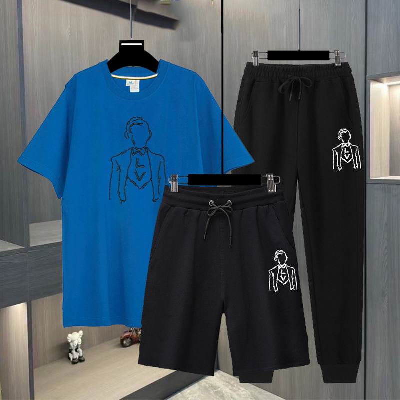 Wholesale High-quality LV Short Sleeve Replica Designer Tracksuits for sale