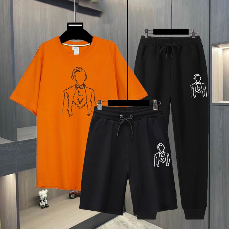 Wholesale High-quality LV Short Sleeve Replica Designer Tracksuits for sale