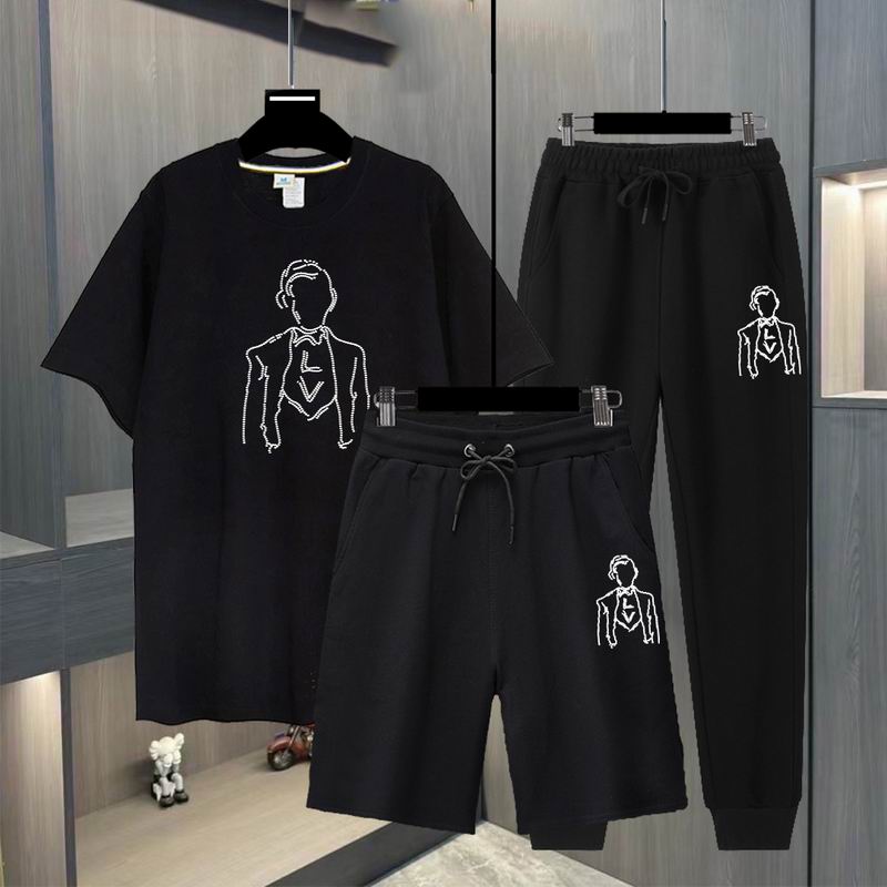 Wholesale High-quality LV Short Sleeve Replica Designer Tracksuits for sale