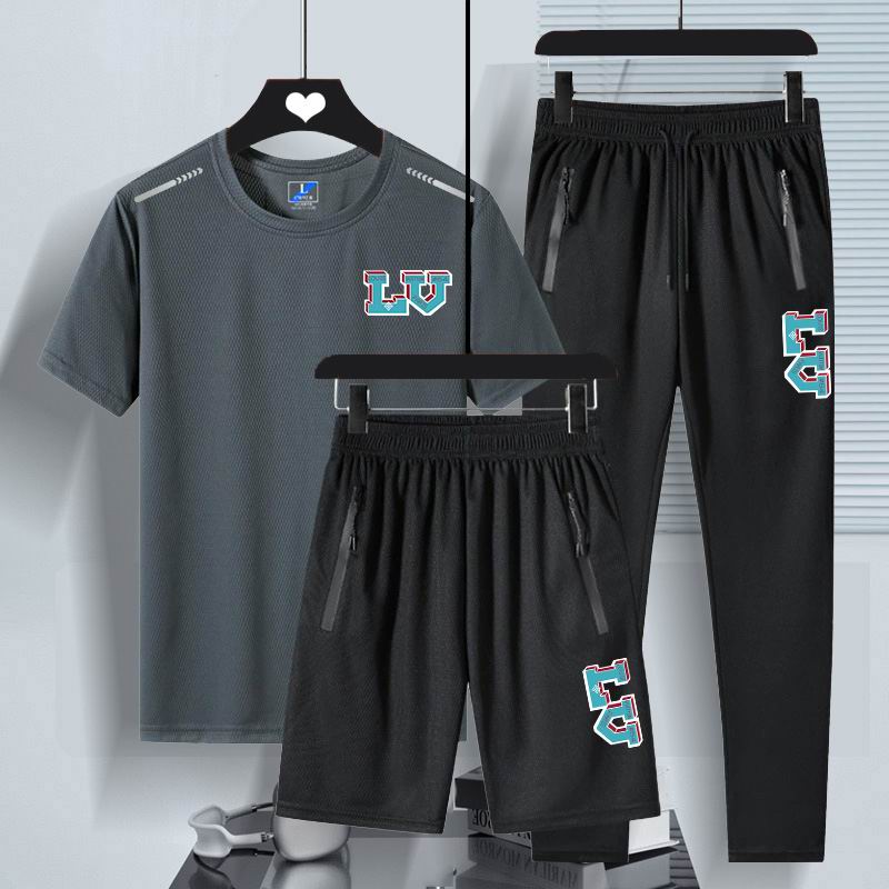 Wholesale High-quality LV Short Sleeve Replica Designer Tracksuits for sale