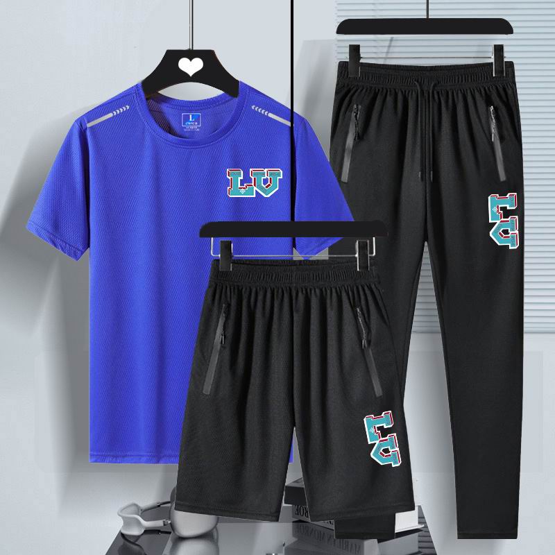 Wholesale High-quality LV Short Sleeve Replica Designer Tracksuits for sale