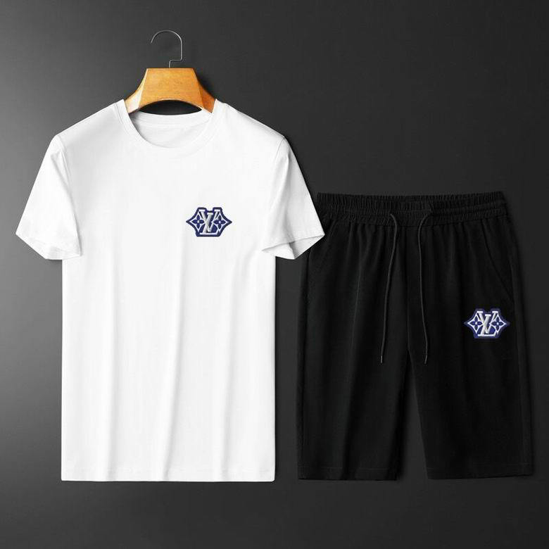 Wholesale Cheap Louis Vuitton Short Sleeve Tracksuits for Sale
